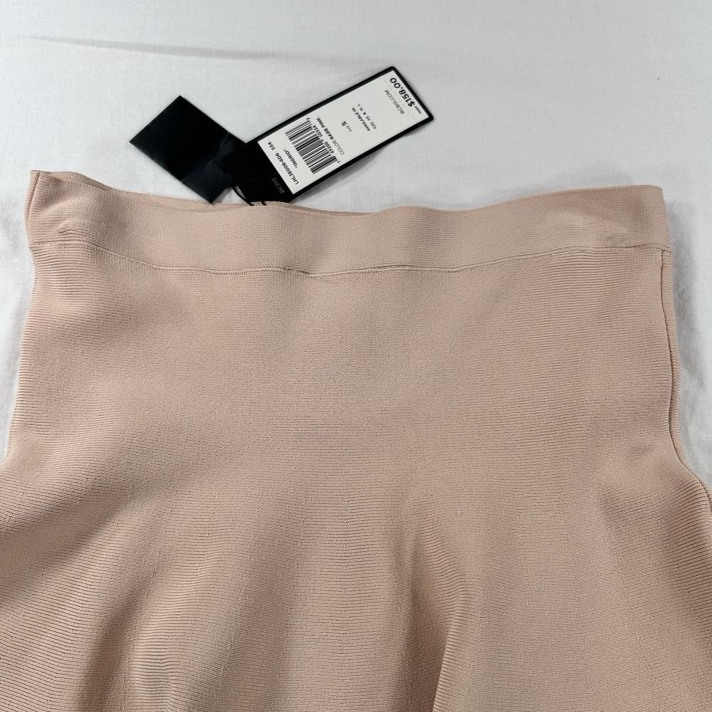 NEW BCBGMAXAZRIA Ingrid Aline Skater Skirt S Bare Pink Y2K Mini Minimalist $158 - Picture 8 of 8
